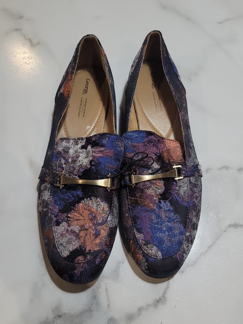 2/20 George Floral Jacquard Loafers in Multicolor